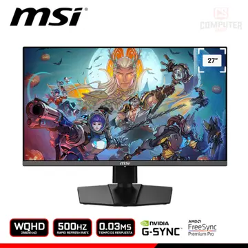 MSI MAG 272QP QD-OLED X50 WQHD 2560x1440/500HZ/0.03MS/FREESYNC PREMIUM PRO/COMPATIBLE NVIDIA G-SYNC (PN:9S6-3CD79A-035)