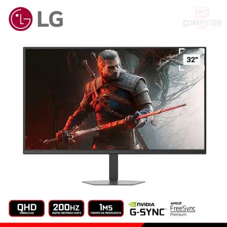 LG ULTRAGEAR G6 32G602B 32" QHD 2560x1440 200HZ/1MS/FREESYNC PREMIUM/COMPATIBLE NVIDIA G-SYNC