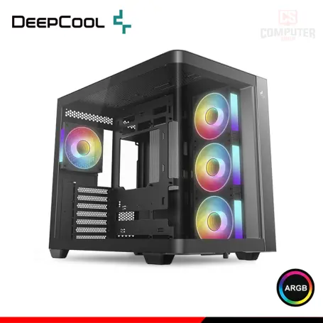 DEEPCOOL CG530U 4F BLACK ARGB SIN FUENTE VIDRIO TEMPLADO MID TOWER (PN:CG530U-BKAGA4-G)