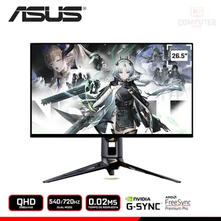 ASUS ROG SWIFT OLED PG27AQWP-G 27" QHD 2560x1440/DUAL MODE QHD 540HZ-HD 720HZ/0.02MS/FREESYNC PREMIUM PRO/NVIDIA G-SYNC