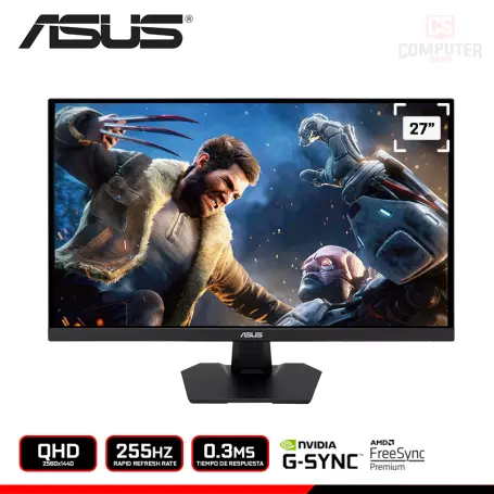 ASUS TUF GAMING VG27AQME5F 27" QHD 2560x1440/255Hz/0.3MS/FREESYNC PREMIUM/COMPATIBLE NVIDIA G-SYNC (PN:90LM0D40-B011I1)