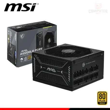 MSI MAG A1000GLS PCIE5 1000W BLACK 80 PLUS GOLD FULL MODULAR (PN:306-7ZPIX12-CE0)