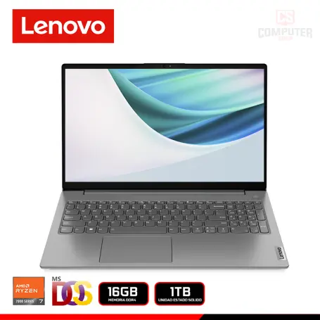 LAPTOP LENOVO V15 G4 ABP AMD RYZEN 7 7730U/15.6" FHD/16GB DDR4/SSD 1TB/SIN SISTEMA OPERATIVO (PN:82YY005VLM)