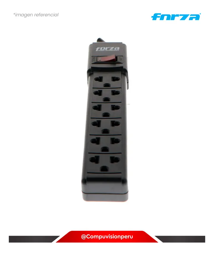 Supresor de Picos Forza PS-001B Power Strip 6 Sockets, Accesorios