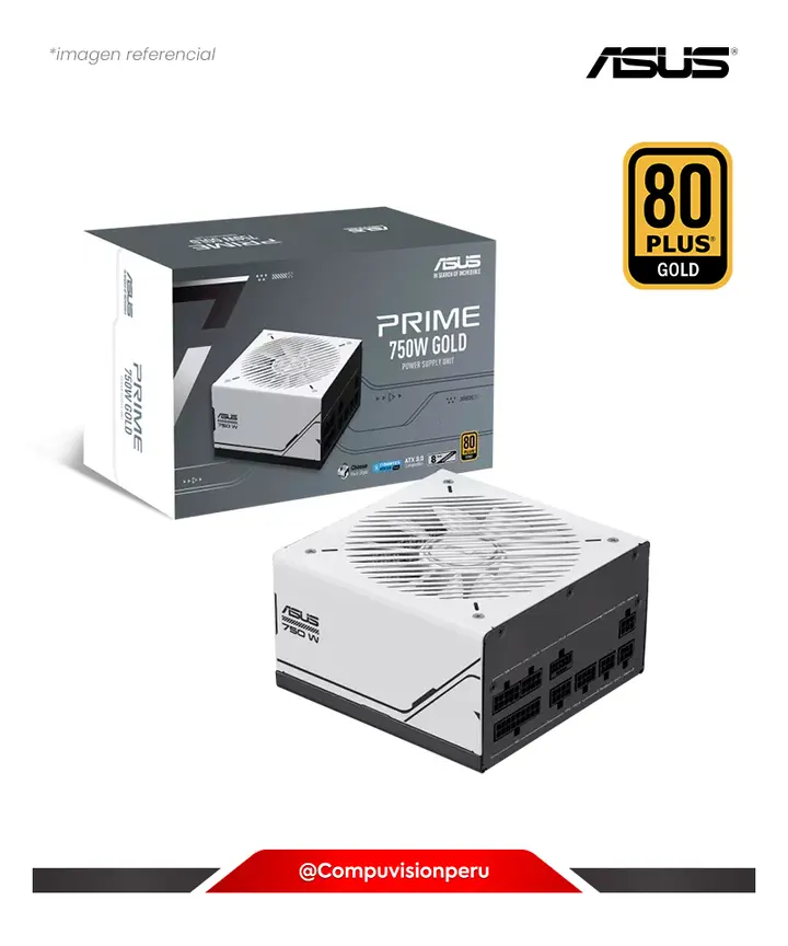 ASUS FUENTE 750W ASUS PRIME 750W 80 PLUS GOLD ACTIVE PFC AP-750G, FUENTE