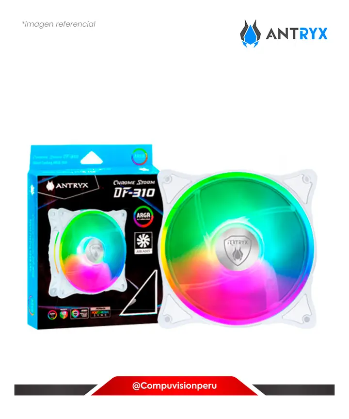 ANTRYX DE CASE ANTRYX CHROME STORM DF310 WHITE 120MM ARGB AFC-CSDF310W, COOLER
