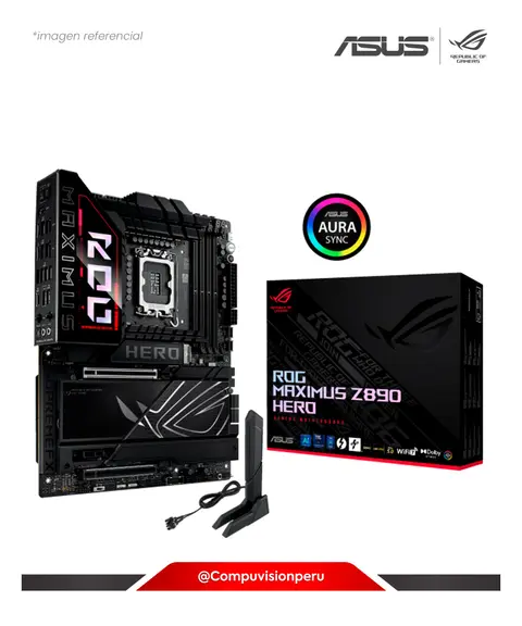ASUS ROG MAXIMUS Z890 HERO LGA 1851 INTEL Z890 DDR5 HDMI DP TH USB-C M.2 SATA 6GB WI-FI BLUETOOTH