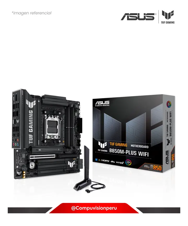 ASUS TUF GAMING B850M-PLUS WIFI AM5 AMD B850 DDR5 HDMI DP M.2 SATA 6GB BLUETOOTH V5.3 USB 20GB M-ATX