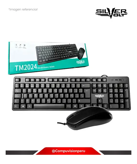 Y MOUSE SILVER VOLT TM2024 USB ERGONOMICO, TECLADO