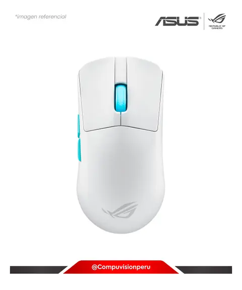 ASUS P713 ROG HARPE ACE AIM LAB WHITE EDITION USB 2.0 BLUETOOTH RF 2.4GHZ 36000DPI, MOUSE