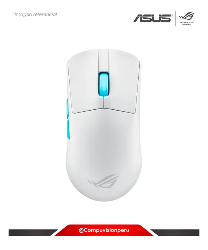 ASUS P713 ROG HARPE ACE AIM LAB WHITE EDITION USB 2.0 BLUETOOTH RF 2.4GHZ 36000DPI, MOUSE