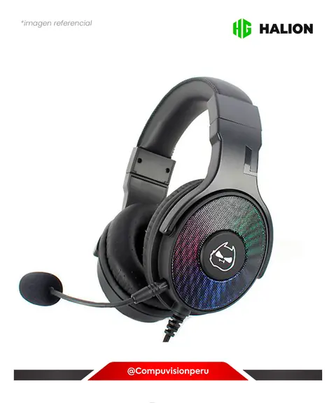 HALION HA-H904 STAR RGB BLACK/PLATA 7.1 USB, PARLANTE