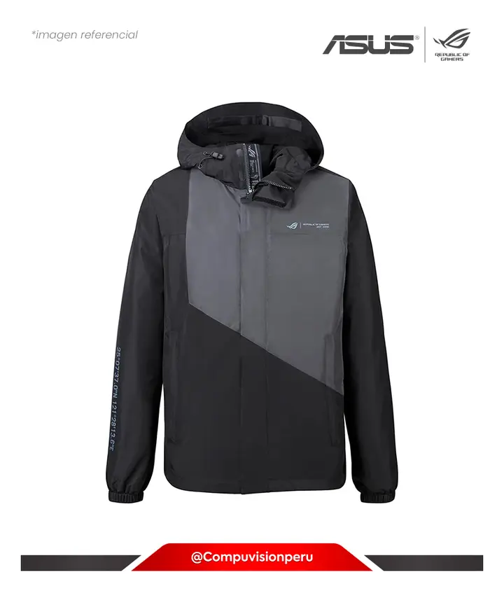 ASUS Chaqueta Cortavientos Regular para Hombre Negro B0CZM48V2Z, Accesorios