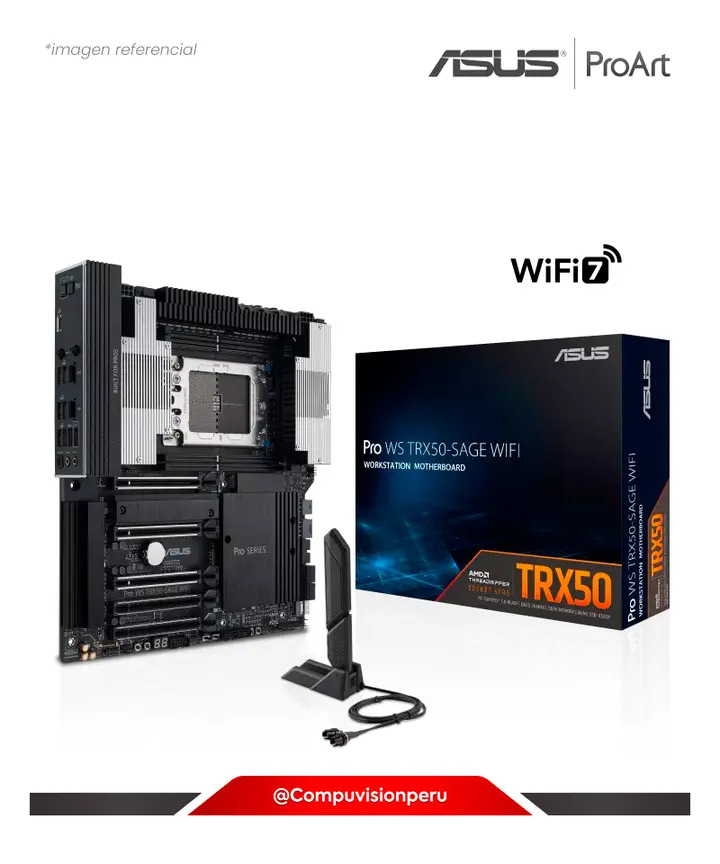 ASUS Pro Ws TRX50-SAGE WIFI Socket STR5 AMD TRX50 DDR5 M.2 SATA 6GB Wireless & Bluetooth USB Ceb Form Factor