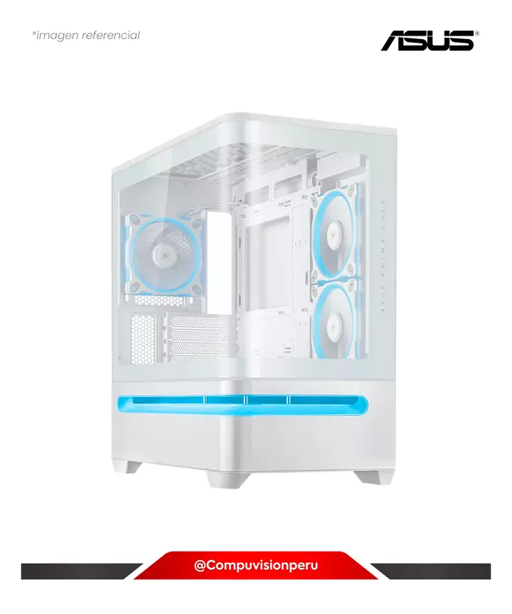 ASUS Prime AP202 ARGB White MICRO-ATX Curved Tempered Glass AP202/BK/TG/ARGB, Case
