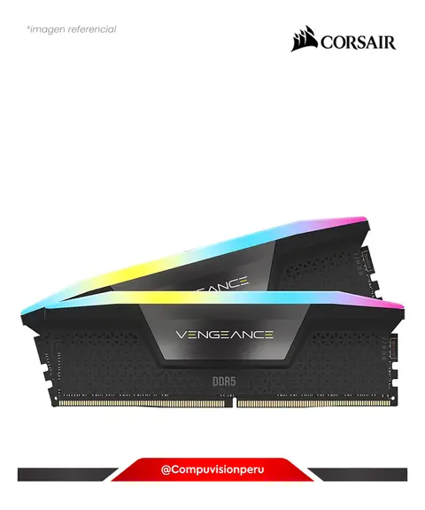 CORSAIR 64GB (32*2) DDR5 BUS 5600MHZ CORSAIR VENGEANCE RGB GREY CL40 1.25V AMD EXPO INTEL XMP CMH64GX5M2D5600Z40