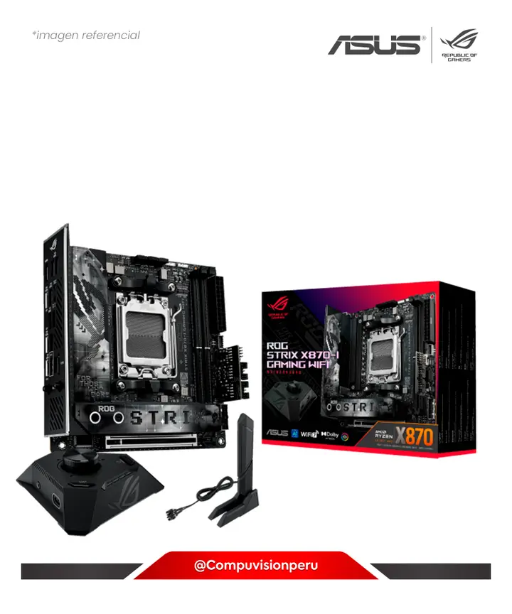 ASUS ROG STRIX X870-I GAMING WIFI AMD X870 AM5 DDR5 HDMI M.2 SATA 6GB BLUETOOTH MINI-ITX