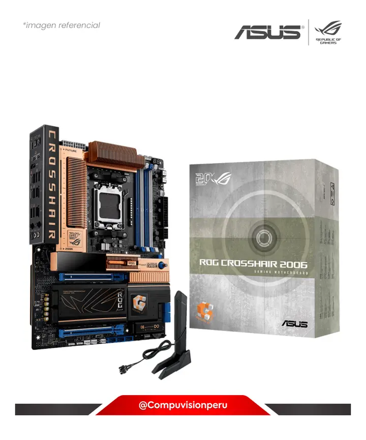 ASUS ROG CROSSHAIR 2006 AM5 AMD X870E DDR5 HDMI USB4 M.2 SATA 6GB WI-FI 7 BLUETOOTH ATX