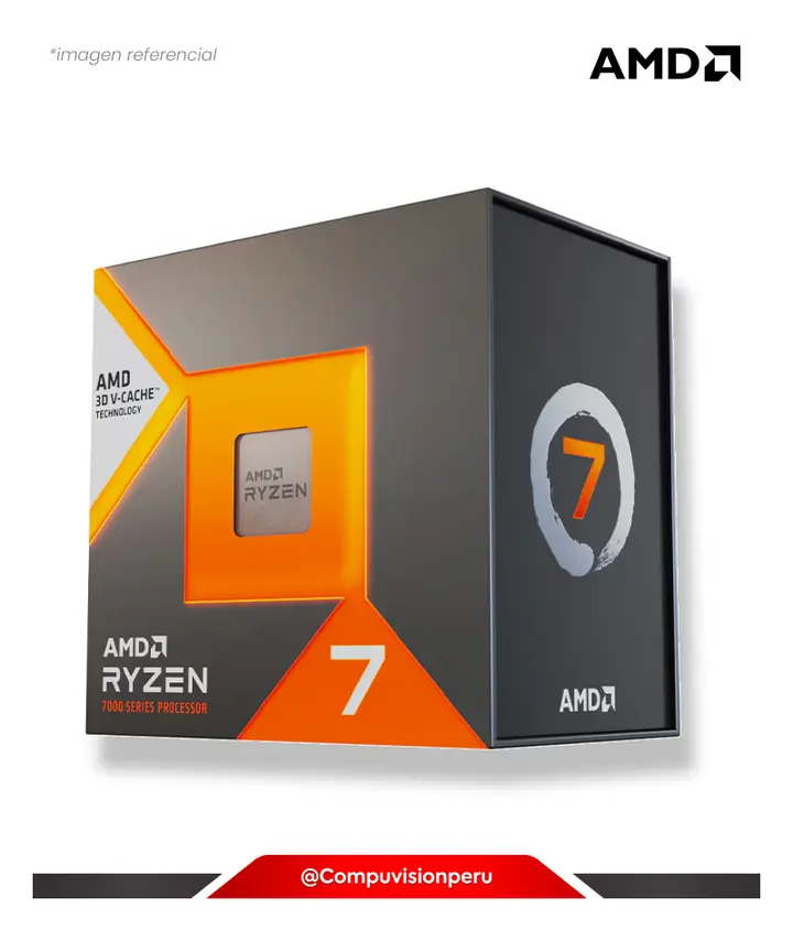 AMD RYZEN 7 7700X3D AM5 8N 16TH 4.0GHZ 32MB AMD RADEON GRAPHICS TURBO CORE 4.5GHZ S/COOLER
