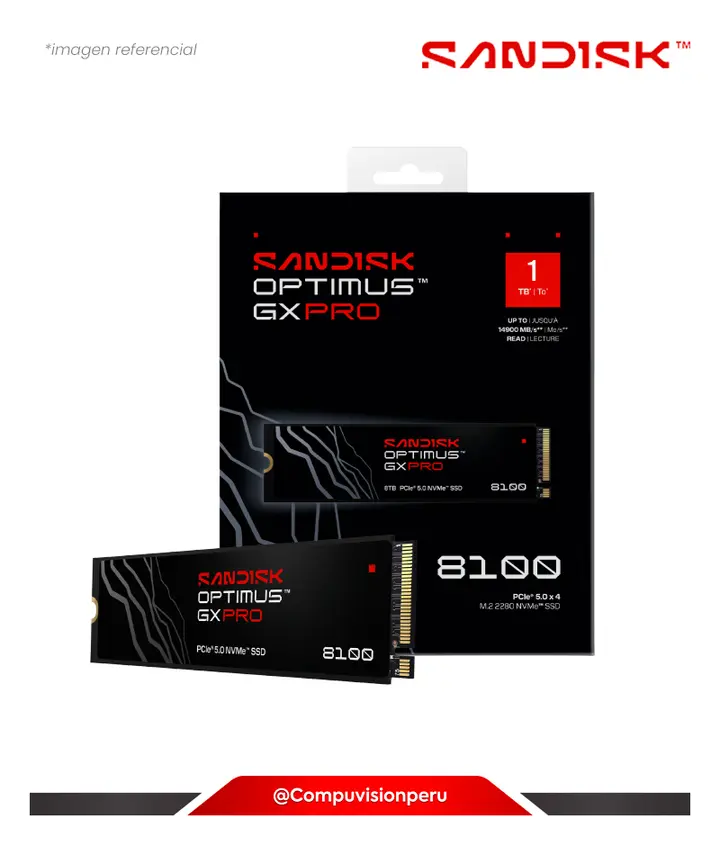 SSD 1TB SANDISK OPTIMUS GX PRO 8100 M.2 2280 PCI-EX 5.0 X4 3D NAND TLC SDSP82100TAN-000E0