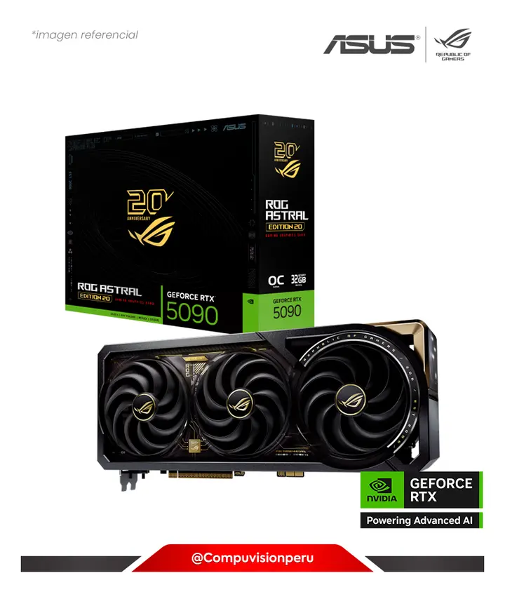 ASUS ROG ASTRAL GEFORCE RTX 5090 EDITION 20 32GB GDDR7 CUDA 21760 512-BIT HDMI DP ARGB ROG-ASTRAL-RTX5090-P32G-EDITION-20
