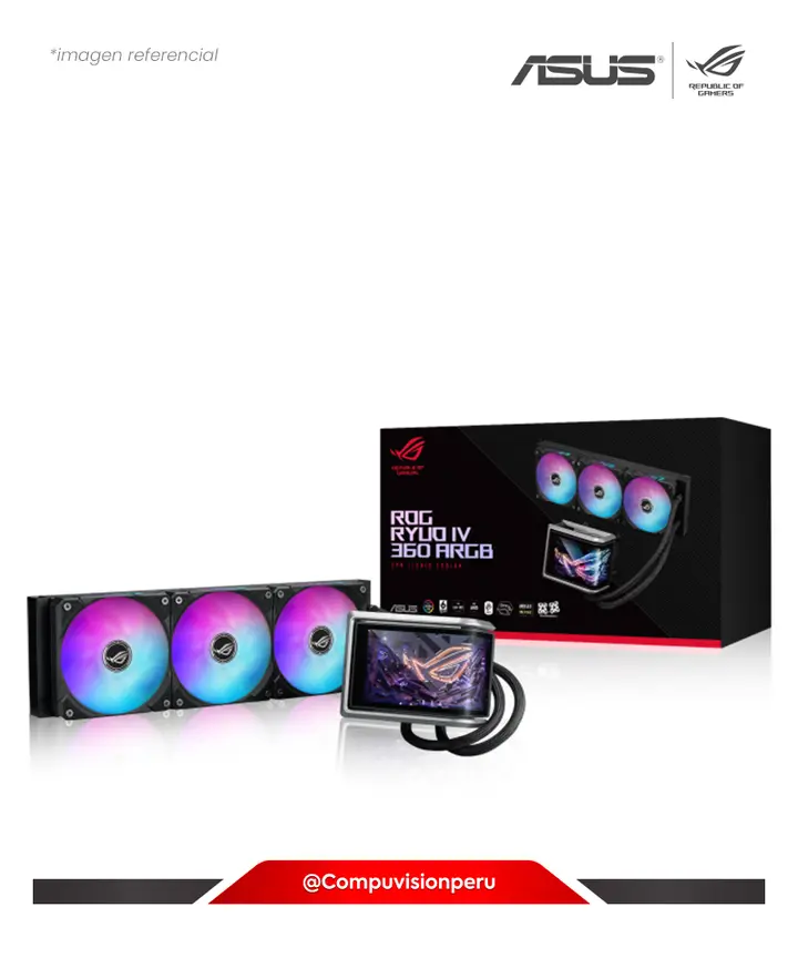 ASUS DE CPU ASUS ROG RYUO IV 360 ARGB BLACK 3*120MM MF-12C ARGB FAN MONITOR: 6.67 AMOLED AMD INTEL ROG-RYUO-IV-360-ARGB, COOLER