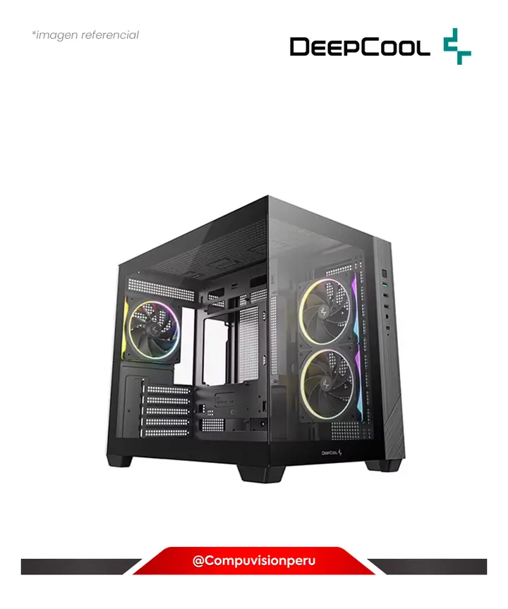 DEEPCOOL CG330 3F BLACK VIDRIO TEMPLADO M-ATX R-CG330-BKNGM3-G, CASE