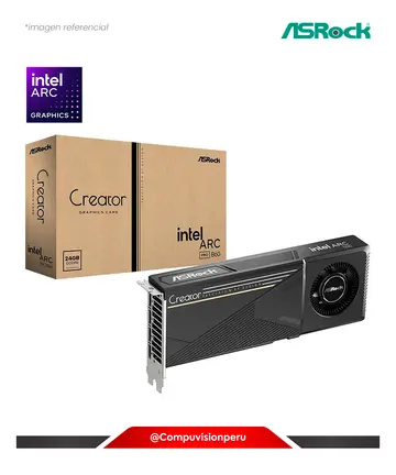 ASROCK INTEL ARC PRO B60 CREATOR 24GB B60 CT 24G 24GB GDDR6 192-BIT DP PCIE 5.0 90-GA60ZZ-00UANZ