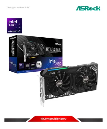 ASROCK INTEL ARC B580 CHALLENGER 12GB OC B580 CL 12GO GDDR6 12GB CU 20 192 BIT HDMI DP 90-GA5LZZ-00UANZ