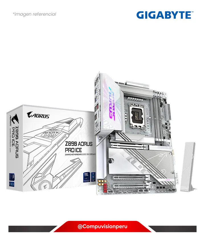 GIGABYTE Z890 AORUS PRO ICE LGA 1851 INTEL Z890 DDR5 BLUETOOTH M.2 SATA 6GB USB 3.2 ATX
