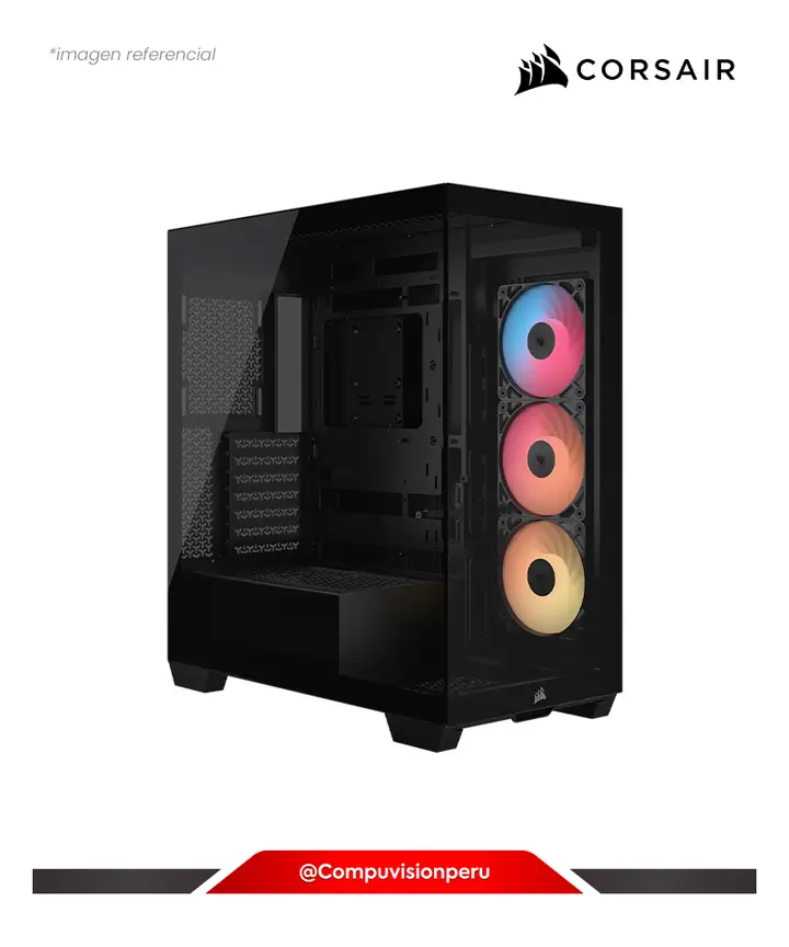Corsair 3500X RS-R ARGB Black Tempered Glass E-ATX 120MM*3 RS120-R CC-9011322-WW, Case