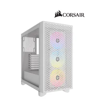 CORSAIR 3000D AIRFLOW, RGB, S/F, VIDRIO TEMPLADO, USB 3.2, WHITE