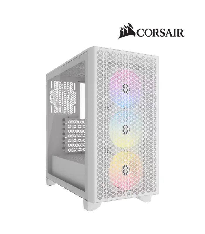 CORSAIR 3000D AIRFLOW, RGB, S/F, VIDRIO TEMPLADO, USB 3.2, WHITE