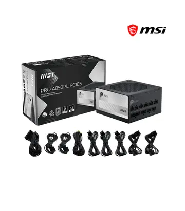 MSI PRO-A850PL 850W PLATINUM, FULL MODULAR, PCIE5