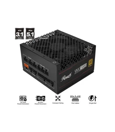 ROSEWILL VMG 1000W 80+ GOLD, ATX 3.0 Y 3.1, PCIe 5.1