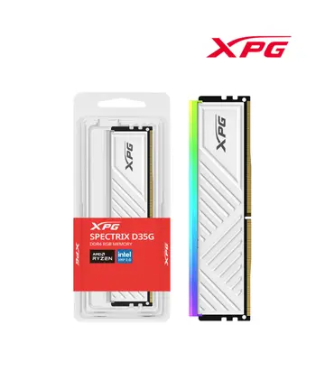 XPG MEM. RAM XPG D35G 8GB DDR4 3200MHz RGB WHITE