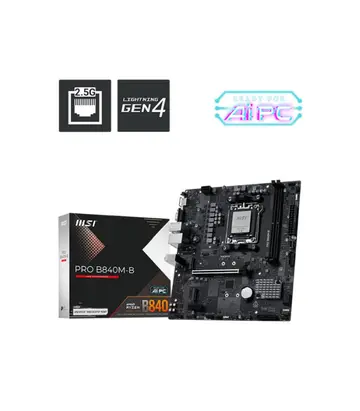 MSI PRO B840M-B AMD AM5 DDR5 PCIE 4.0