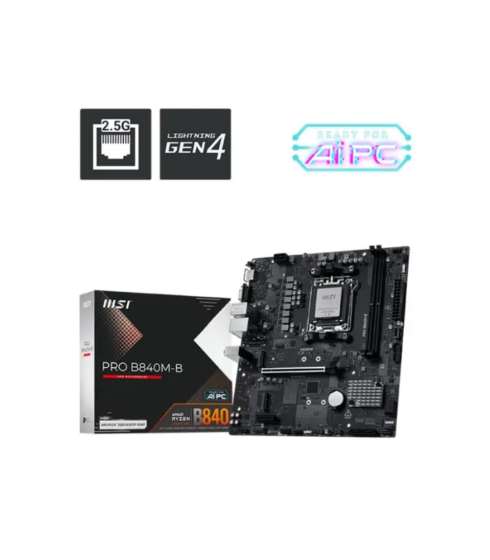 MSI PRO B840M-B AMD AM5 DDR5 PCIE 4.0