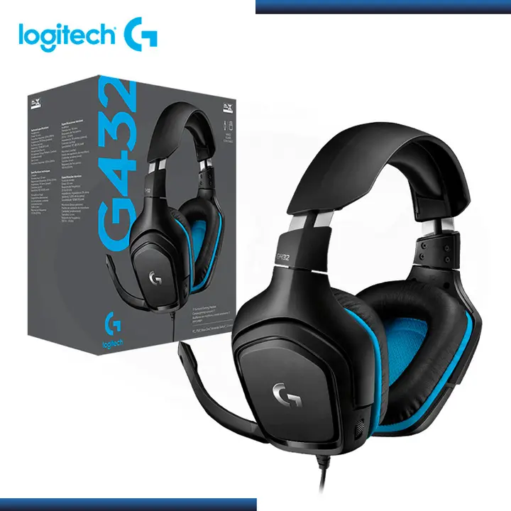 LOGITECH G G432 BLACK GAMING 7.1 CON MICROFONO (PN:981-000769)