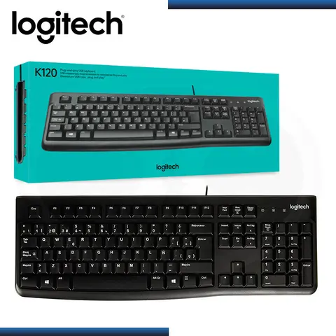 LOGITECH K120 ESTANDAR SP USB BLACK (PN:920-004422)