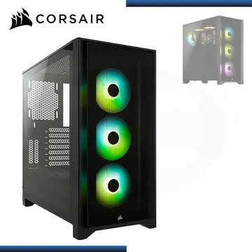 CORSAIR ICUE 4000X RGB BLACK SIN FUENTE VIDRIO TEMPLADO USB 3.1/USB 3.0 (PN:CC-9011204-WW)