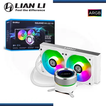 LIAN LI GALAHAD AIO 240 ARGB WHITE SISTEMA REFRIGERACION LIQUIDO INTEL/AMD (PN:GA-240A WHITE)