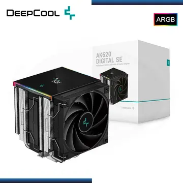 DEEPCOOL AK620 DIGITAL SE TIRA LED ARGB BLACK REFRIGERACION AIRE AMD/INTEL (PN:R-AK620-BKADMN-GJD)