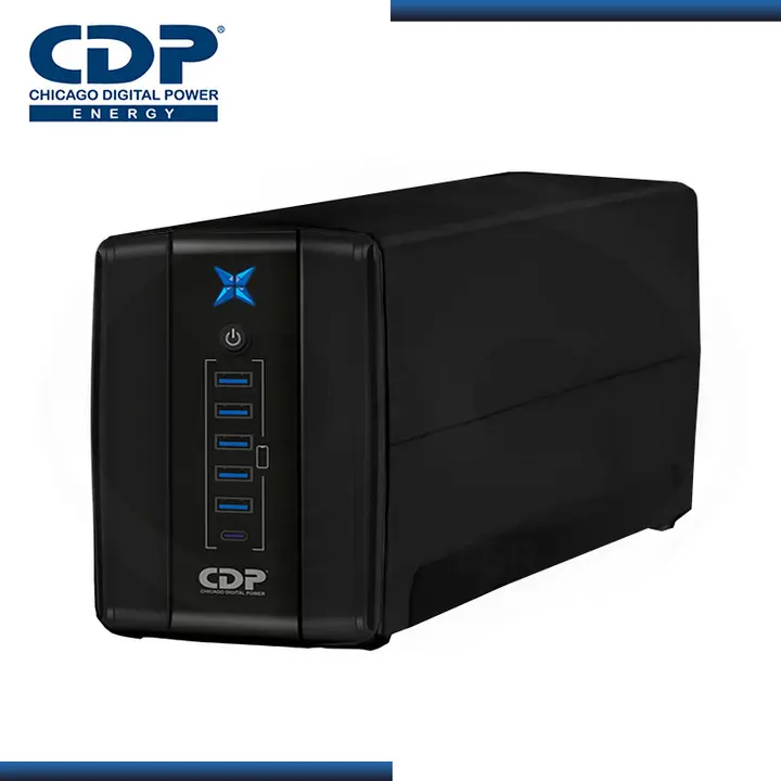 CDP UPS INTERACTIVA R-UPR1008i 1000VA/500W 220V 8 SALIDAS/USBx5/USB TIPO-C x 1