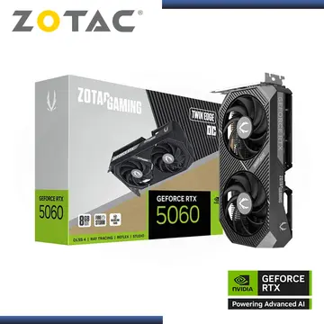 ZOTAC GEFORCE RTX 5060 8GB GDDR7 128BITS TWIN EDGE OC (PN:ZT-B50600H-10M)