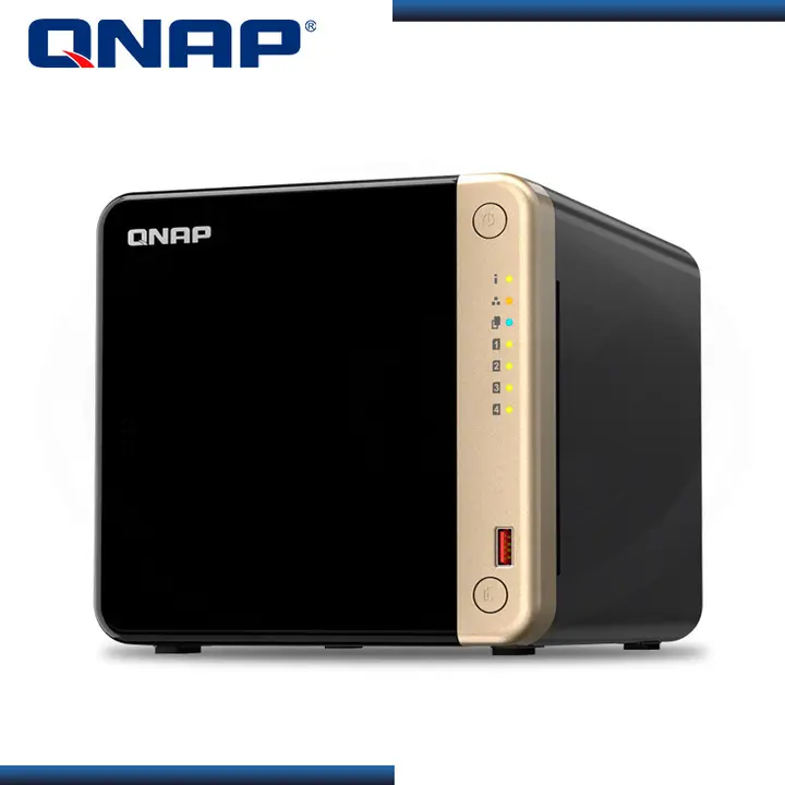 ALMACENAMIENTO NAS QNAP TS-464-8G CELERON N5095 4 CORE 4 BAHÍAS/MEMORIA 8GB RAM SODIMM (AMPLIABLE 16GB) RJ45
