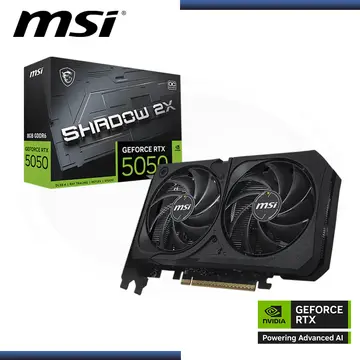 MSI GEFORCE RTX 5050 8GB GDDR6 128BITS SHADOW 2X OC (PN:RTX 5050 8G SHADOW 2X 0C)