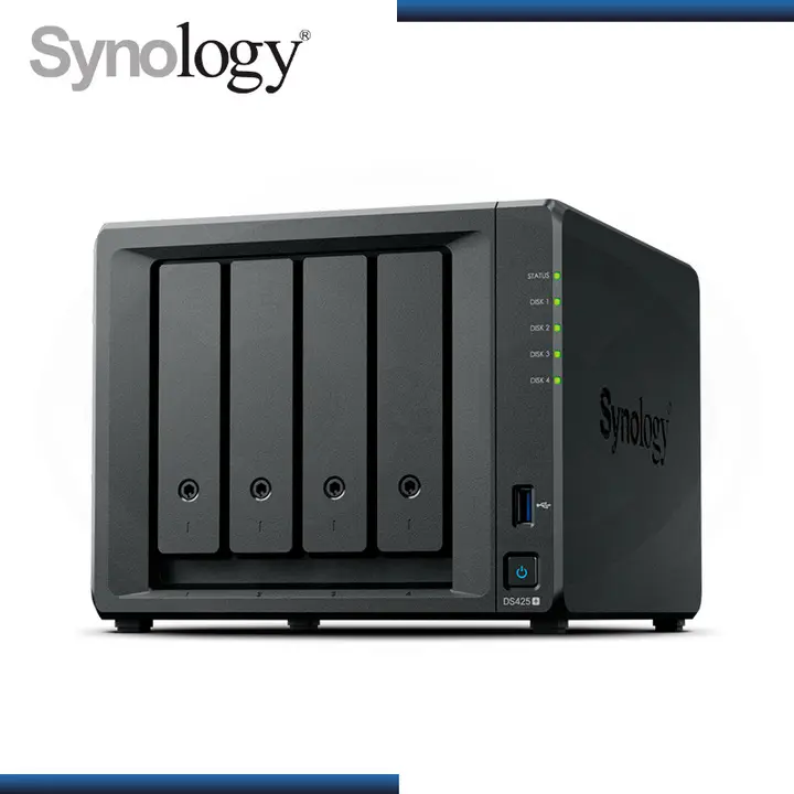 ALMACENAMIENTO NAS SYNOLOGY DISKSTATION DS425+ INTEL CELERON J42125/4 BAHIAS/2GB RAM (PN:DS425+)
