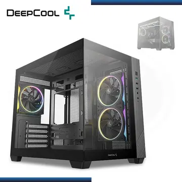 DEEPCOOL CG330 3F ARGB BLACK S/FUENTE VIDRIO TEMPLADO USB 3.0/USB 2.0 M-ATX PN:R-CG330-BKNGM3-G)
