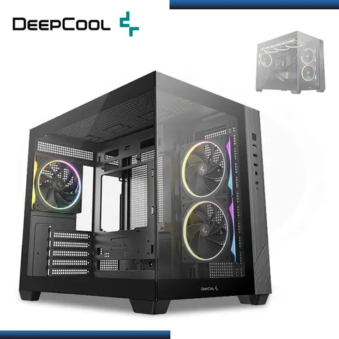 DEEPCOOL CG330 3F ARGB BLACK S/FUENTE VIDRIO TEMPLADO USB 3.0/USB 2.0 M-ATX PN:R-CG330-BKNGM3-G)
